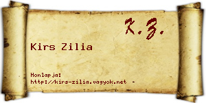 Kirs Zilia névjegykártya